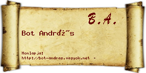Bot András névjegykártya